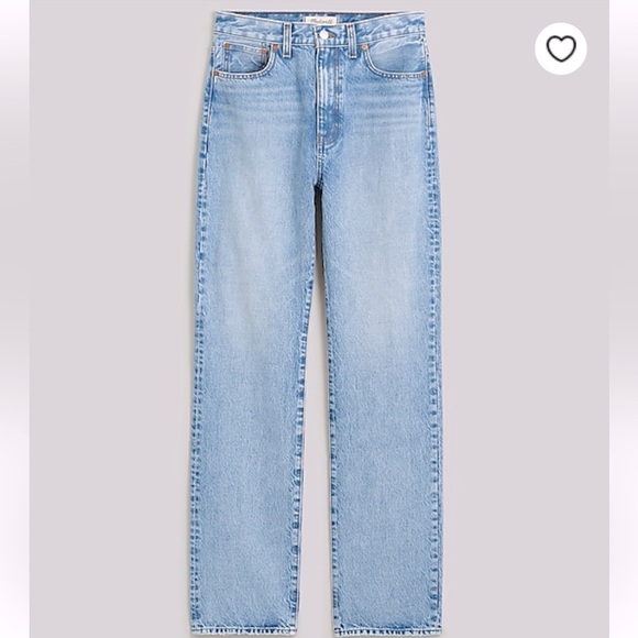 NWT Madewell ‘90s Straight Full-length Blue Jeans - Size 25T - Picture 1 of 7